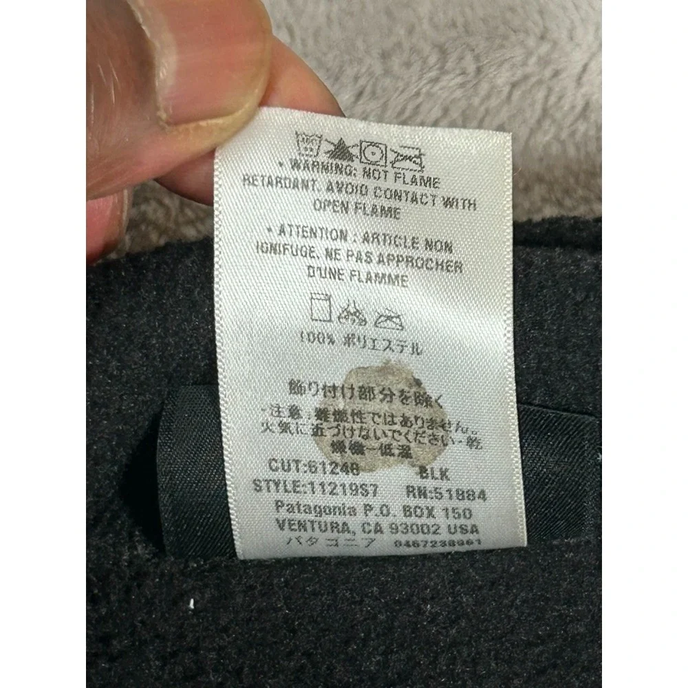 VTG Patagonia Synchilla Vest Men Large Black Better Sweater Fleece Full Zip USA